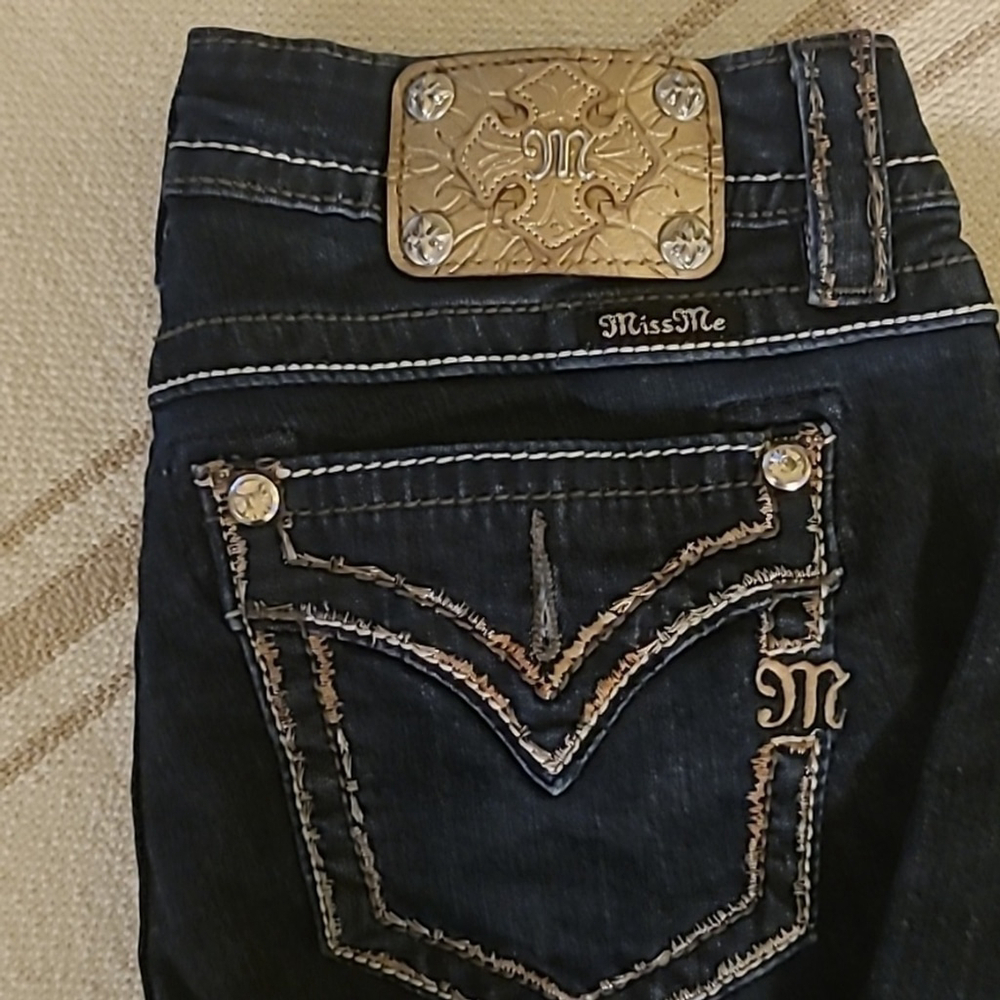 Miss Me jeans dark wash sz. 28"x 30.5" *8"rise. (#1751A) boot cut. - Picture 16 of 16